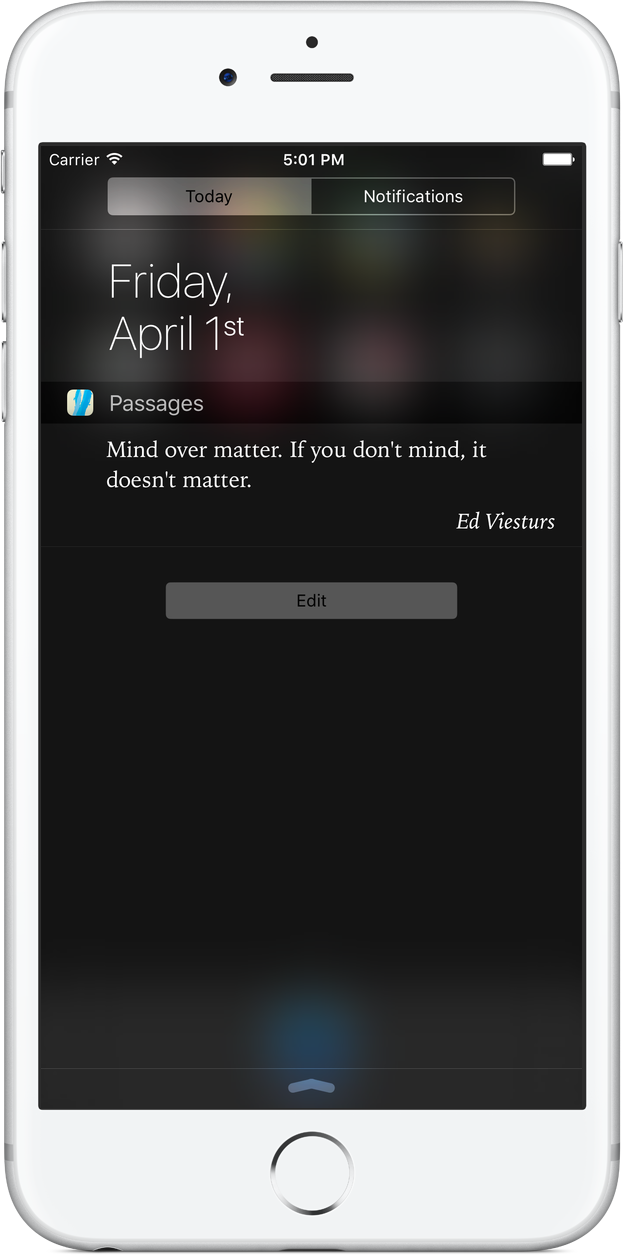 The Passages app Today View